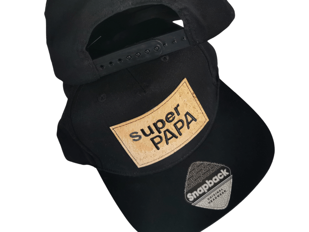 Casquette américaine écusson liège brodé super papa vue 1
