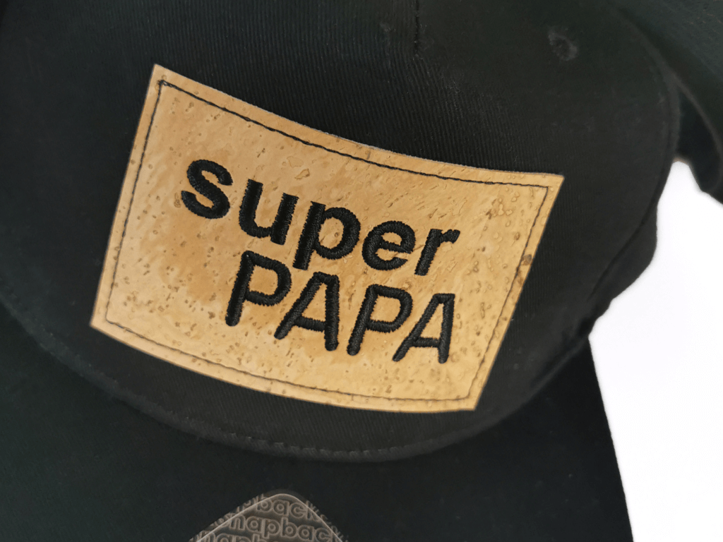 Casquette américaine écusson liège brodé super papa vue 2