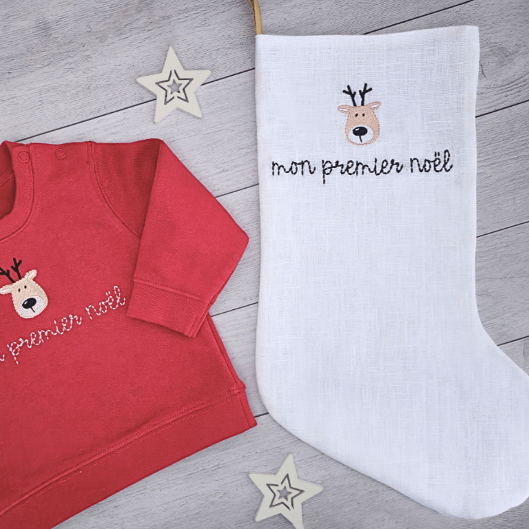 Coffret brodé mon premier noel