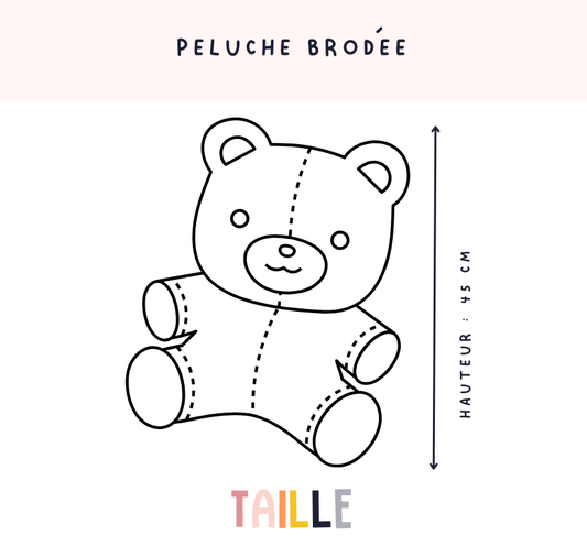 Dimension peluche brodée