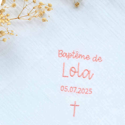 Linge de Baptême Personnalisé