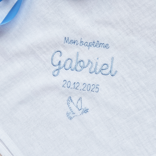 Châle de Baptême Personnalisé