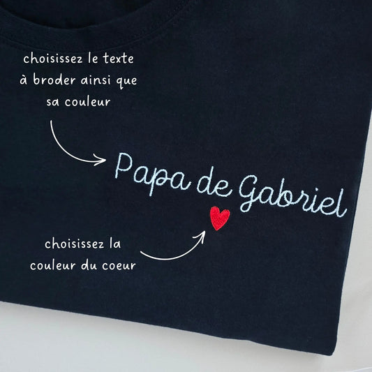 T-shirt personnalisé brodé papa