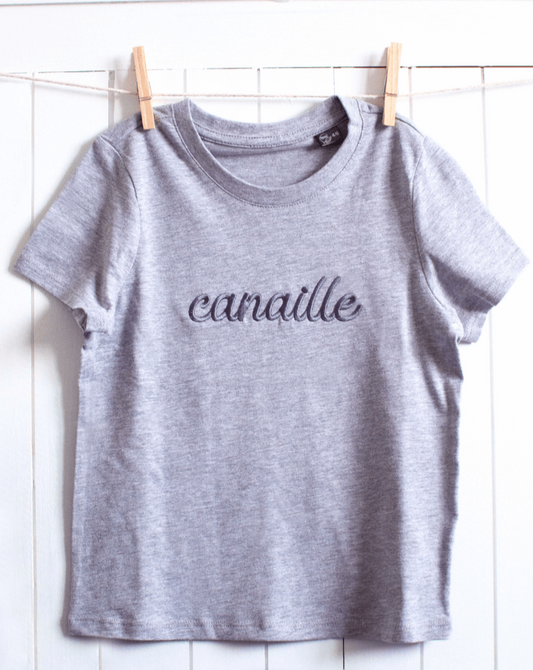 T-shirt brodé à message canaille