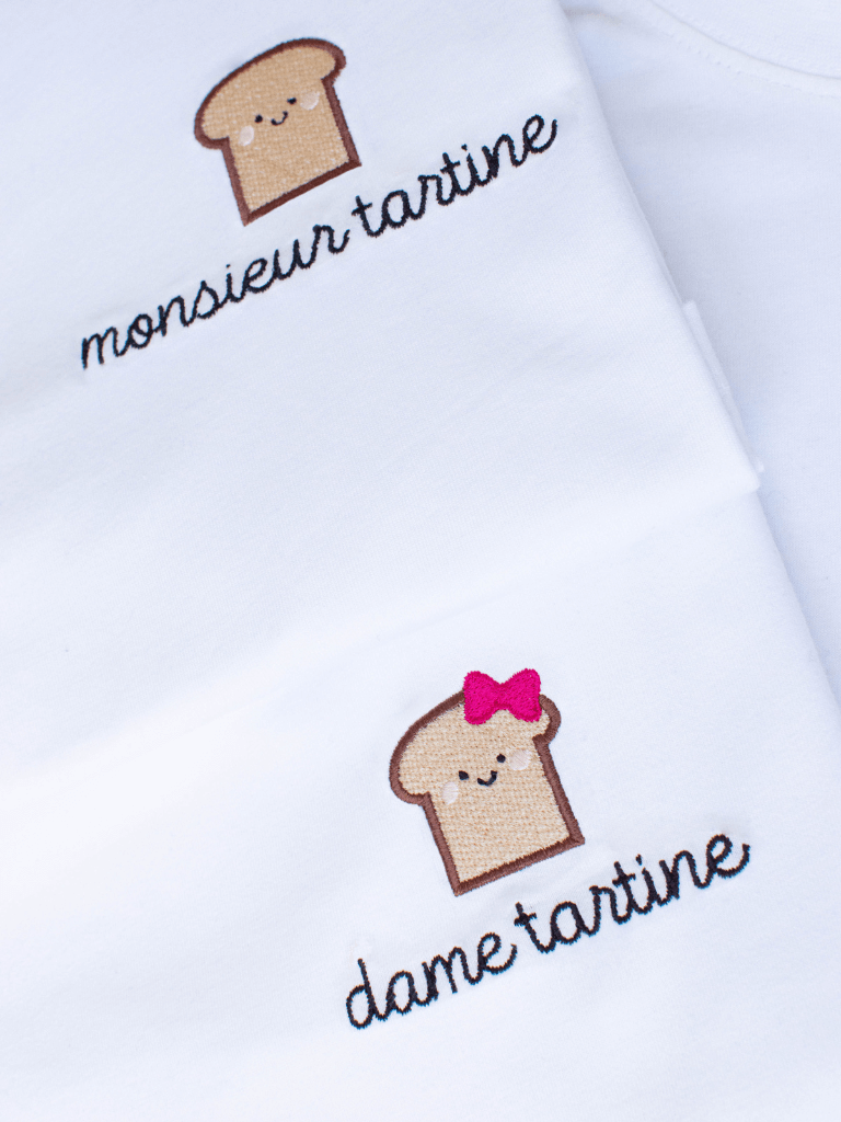 T-shirts monsieur tartine et dame tartine