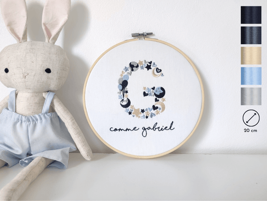 Tambourin brodé personnalisé