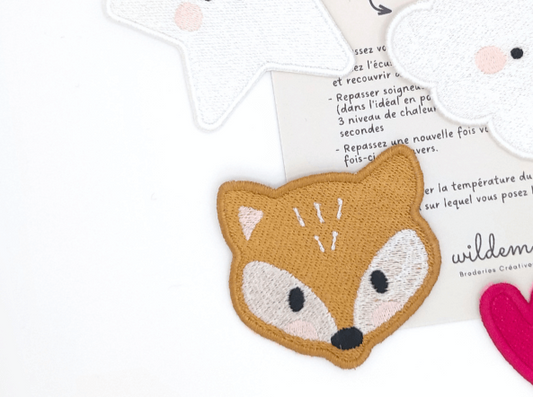 écusson brodé thermocollant renard vue 2