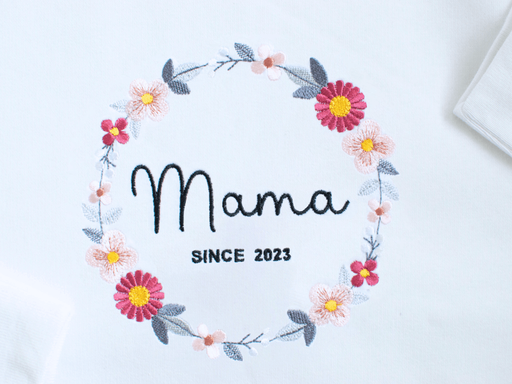 sweat personnalisé brodé pour maman