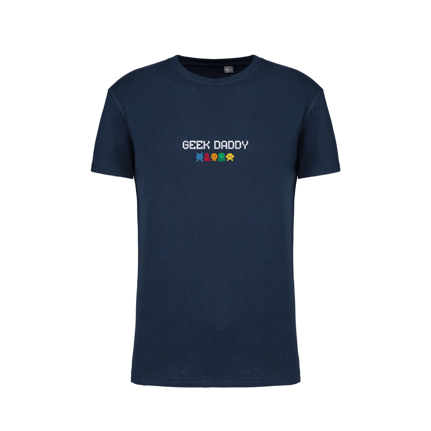 tee-shirt brodé papa geek pacman 2