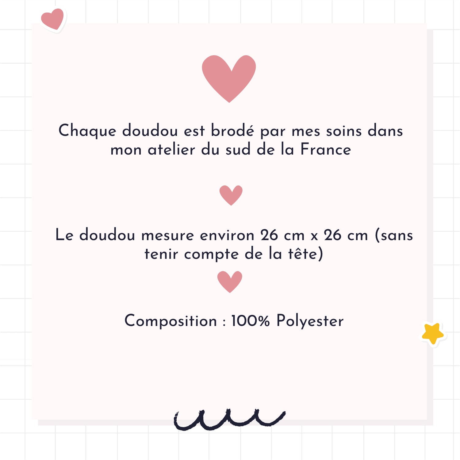 Détails du doudou personnalisé prénom renard