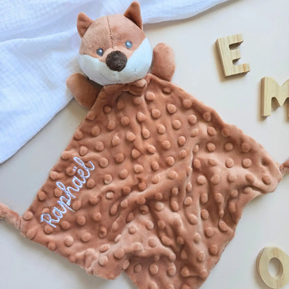 Doudou personnalisé prénom renard