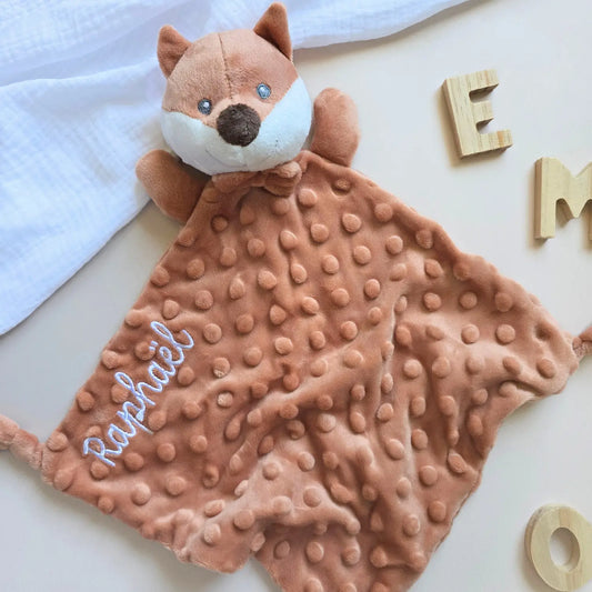 Doudou personnalisé prénom renard
