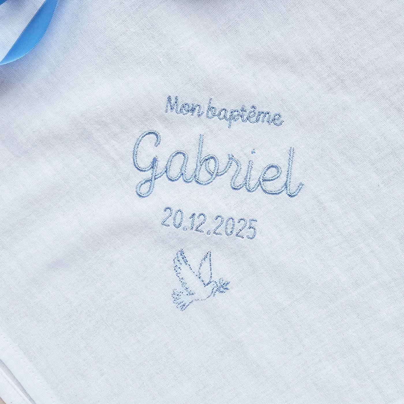 Châle de Baptême Personnalisé