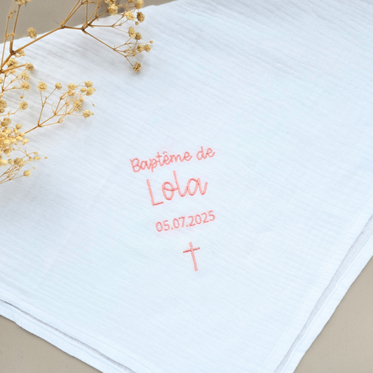 Linge de Baptême Personnalisé
