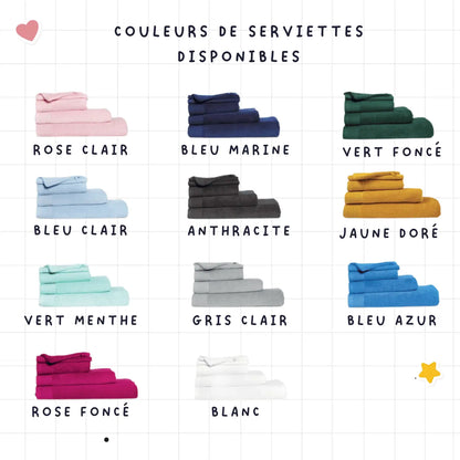 Serviette personnalisée brodée prénom