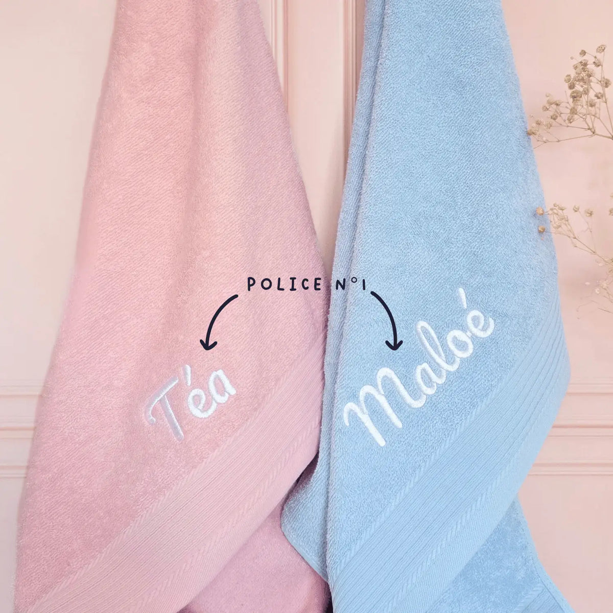 Serviette personnalisée brodée prénom