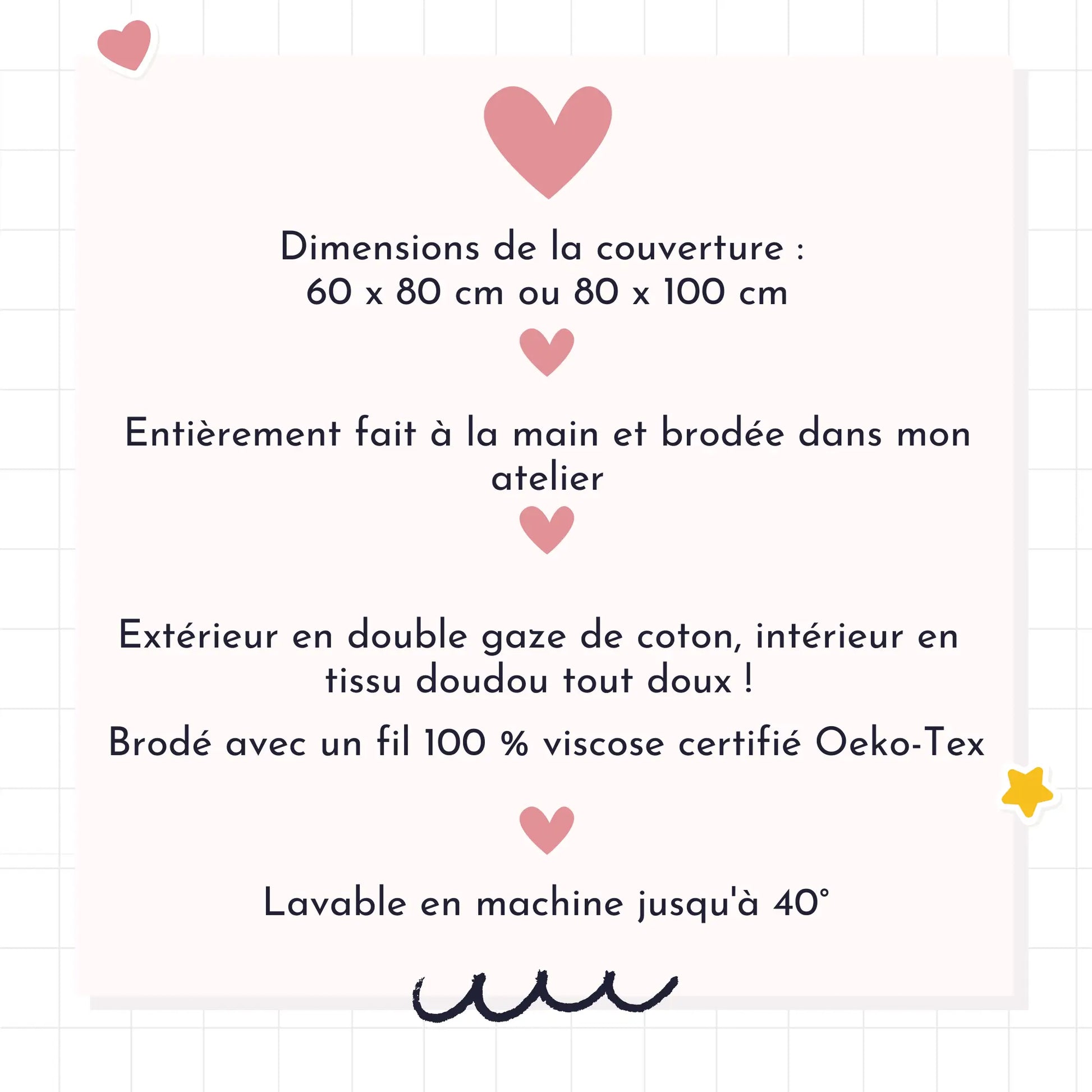 Spécification de la couverture bébé gaze de coton brodée