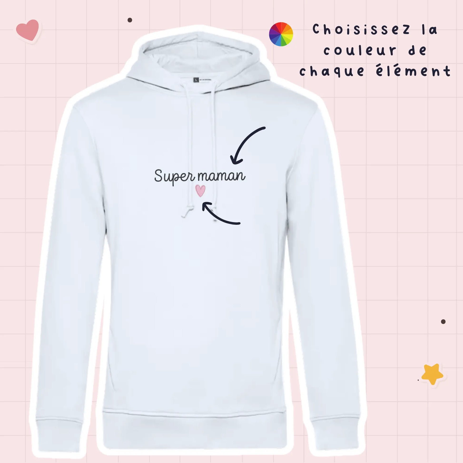 Sweat maman personnalisé brodé