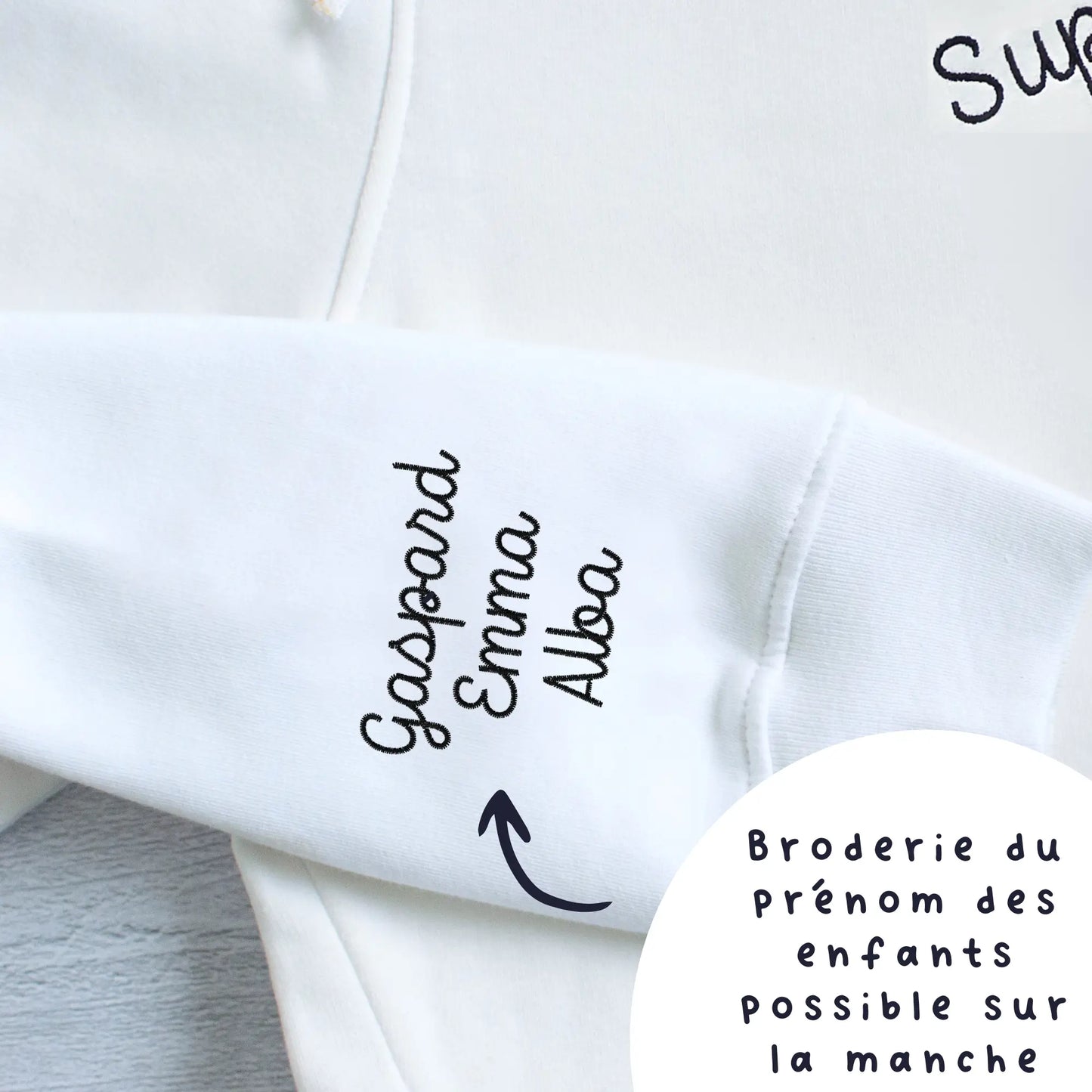 Sweat maman personnalisé brodé