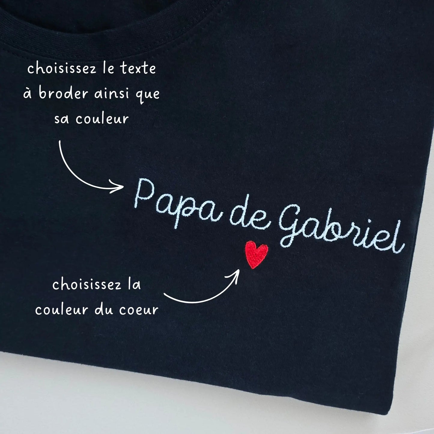 T-shirt personnalisé brodé papa