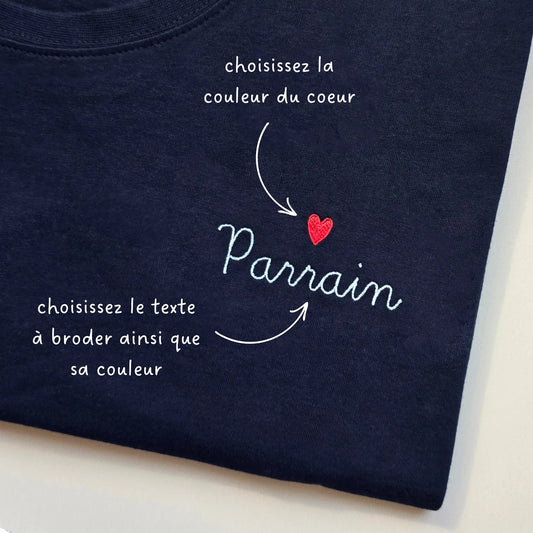 T shirt parrain personnalisé