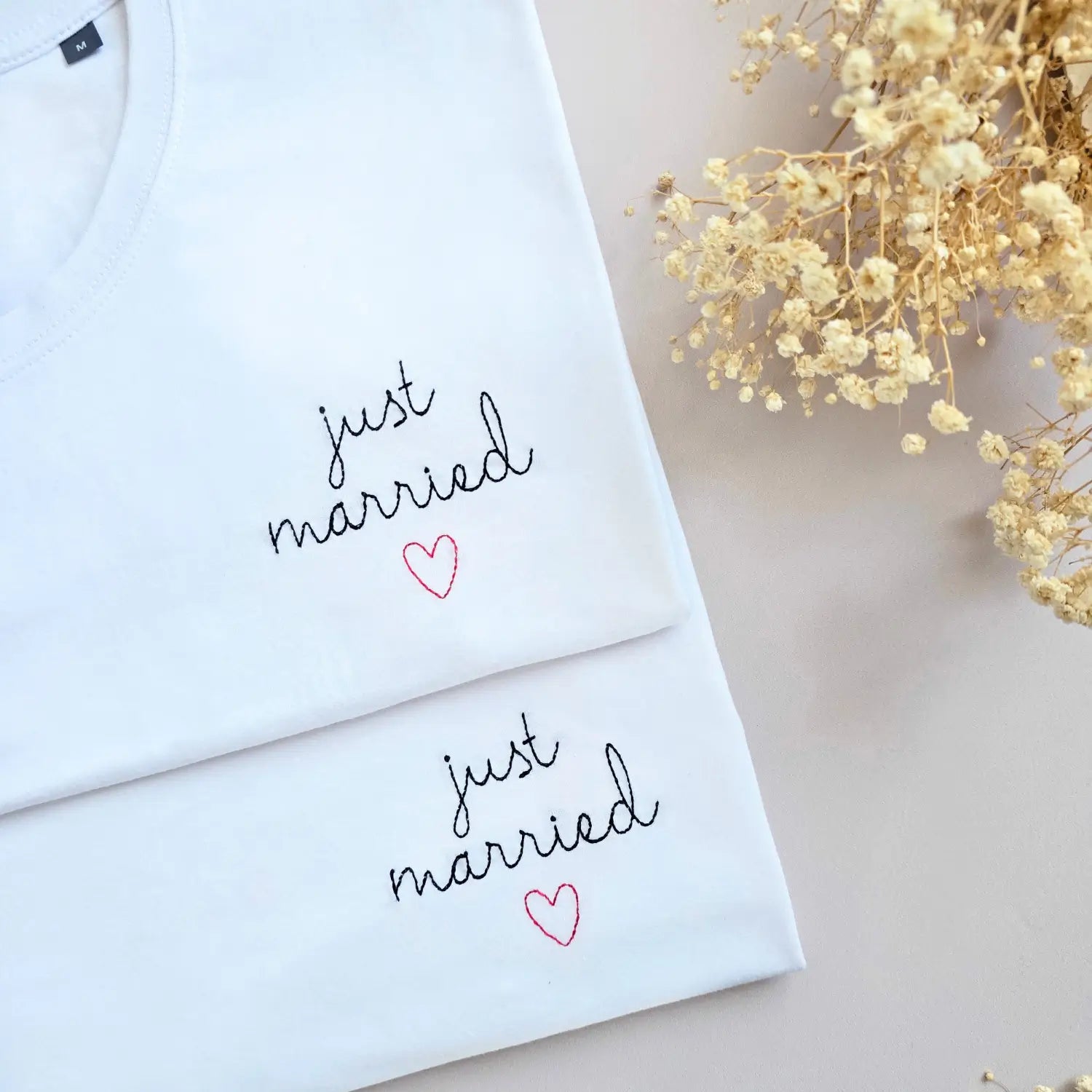 Tee shirts pour mariage just married