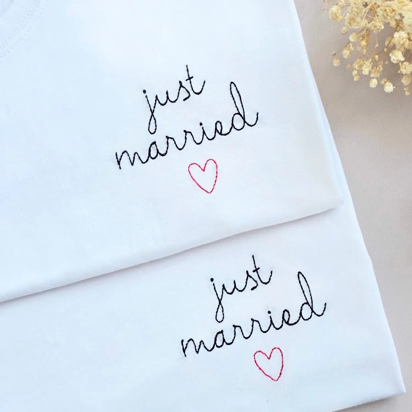 Tee shirts pour mariage just married